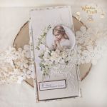 Kartka komunijna pamiątka "WhiteRoses6"GOTOWA - 