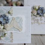 Kartka z pudełkiem - romantyczny ślub4 - niebieska kartka na ślub