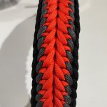 Obroża dla psa Paracord Handmade 36-42 cm M + wodoodporny pasek ognista - Góra