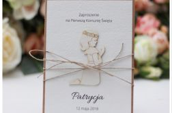 Zaproszenia na komunię girl/boy rustyk