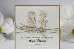 Rustykalne zaproszenia dla rodzeństwa