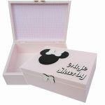 Pudełko bez przegródek- Myszka Minnie - Mm08 - drewniana szkatułka prezent dla dziewczynki