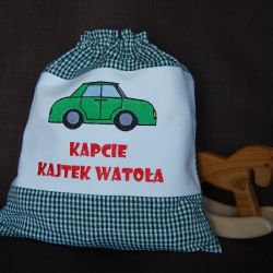 Worek na kapcie- zamówienie pani Kamili
