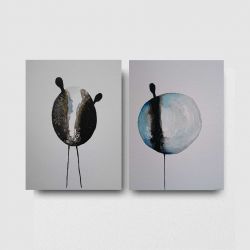 Postacie 3-dwiae akwarele