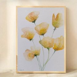 KWIATY-akwarela formatu -32/24 cm. 