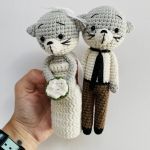 Młoda Para koty szydełkowe prezent ślubny 6 - maskotki ślubne