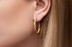 KOLCZYKI POZŁACANE KOŁA POZŁACANE.