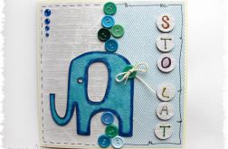 Kartka urodzinowa ze słoniem