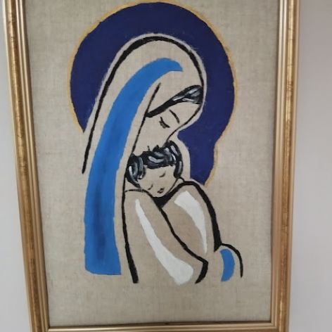 Matka Boża z Dzieciątkiem - obraz malowany