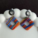 "Irma II" - kolczyki z gliny polimerowej. - kolorowe i wyraziste