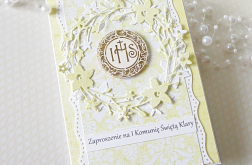 Zaproszenie komunijne z perełkami#2