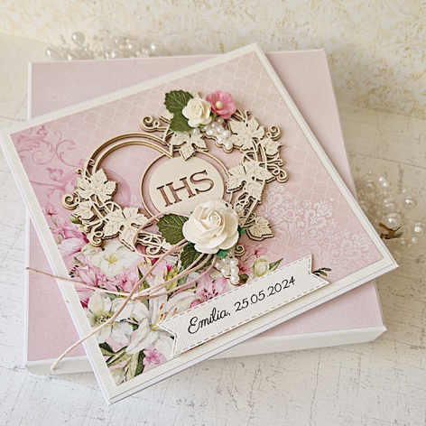 Komplet komunijny z sercem v.2