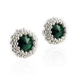 Sztyfty kryształki Swarovski Rivoli - Emerald