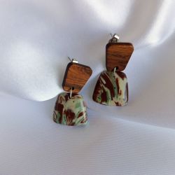 "Aura II" - kolczyki z gliny polimerowej.