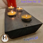 Świecznik drewniany buk Ozean szelak żywica Sue Ellen No. 19 - 