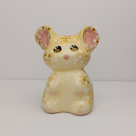 Figurka Chomik Miniaturka Chomiczek Kremowy