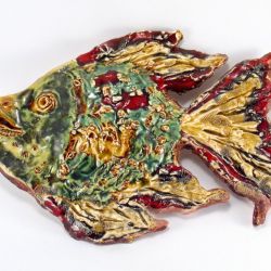 Ryba ceramiczna, kolorowa