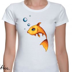 Złota rybka - t-shirt damski - kolory