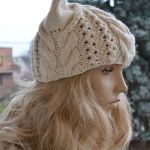 Czapka kocurek kremowa - kotek