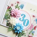 Kartka URODZINOWA - polne kwiaty - Pastelowa kartka urodzinowa z kwiatami