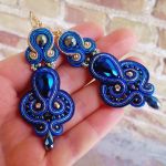 Kolczyki w kolorze Kobaltowym sutasz - 