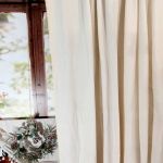Zasłona lniana BOHO z koronką zasłony na tunel panel SHABBY 150/220cm - 