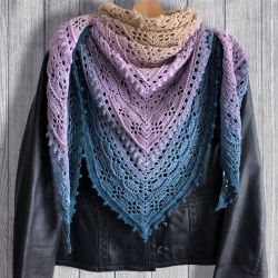 Szydełkowa chusta handmade LUNA, boho, ażurowa