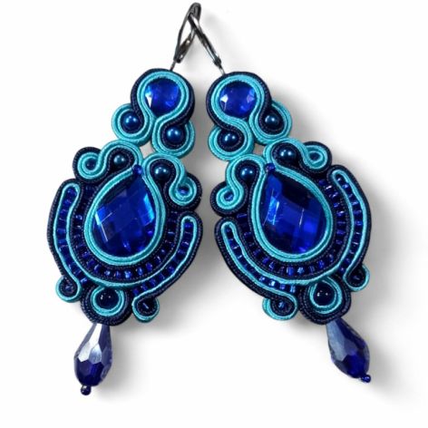 Kolczyki Sutasz Nane sutasz kobalt1