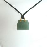 Awenturyn zielony, wisiorek - torebka - 