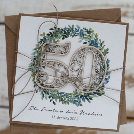 Kartka urodzinowa na 50 urodziny dla mężczyzny