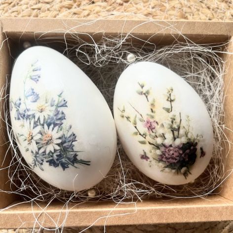 121-Wielkanoc ,dwie pisanki gęsie w pudełku