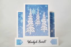 Kartka BOŻE NARODZENIE z choinkami #1