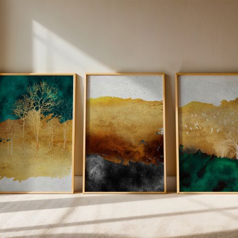 Zestaw plakatów -  abstrakcja 3x40x50 cm