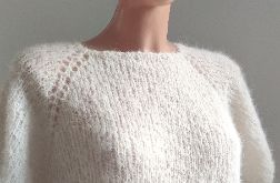 Kremowy lekki sweter z alpaki rozmiar S
