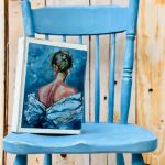 Krzesło patyczak, niebieskie krzesło  - 