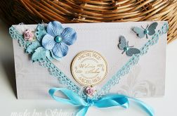 Kopertówka z okazji ślubu-błękitne marzenia