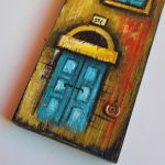 Casa loca I, domek obraz na starej desce - 