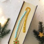 Świąteczna zakładka do książki śnieżynka - 