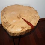 Stolik kawowy plaster drewna klon - 