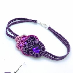Fioletowy ombre komplet sutasz