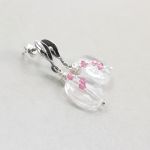 Kryształ górski Swarovski srebro - kolczyki listki - 