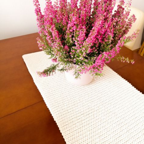 Bieżnik ręcznie robiony,obrus na stół ,35x100cm