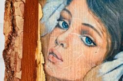 Anioł na desce, naturalne drewno, cytat, życzenia