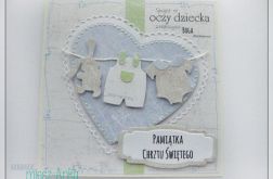 Kartka z ubrankami na Chrzest dla chłopca 2