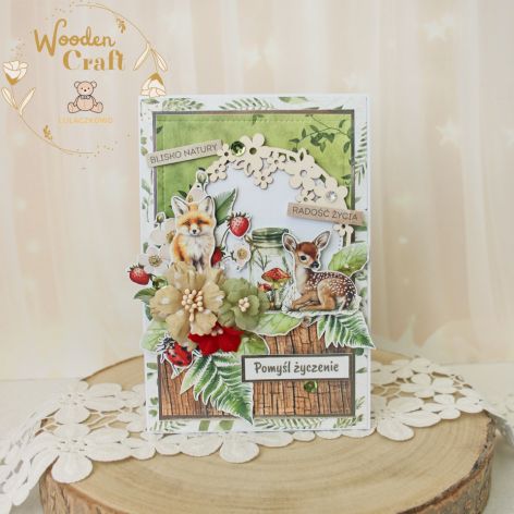 Urodzinowa kartka leśnym klimacie "Woodland2"
