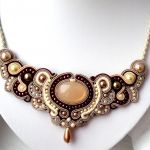 Naszyjnik Beż & Marsala - 