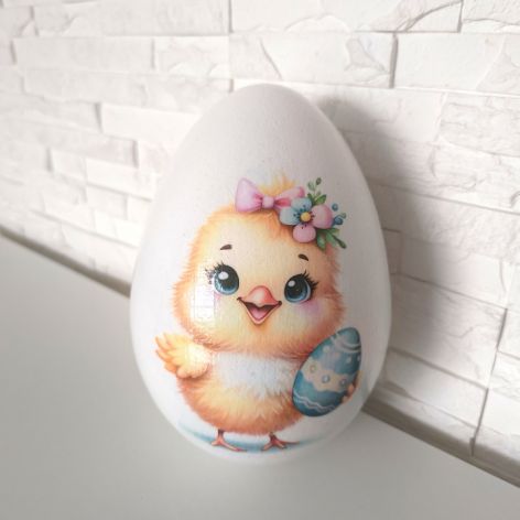 Jajko styropianowe 15 cm Kurczaczek