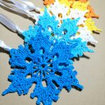 Szydełkowe śnieżynki x 5, świąteczne dekoracje na choinkę - szydełkowe płatki śniegu