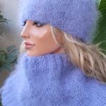 Moherowy komplet w kolorze jasno niebieskim  - 