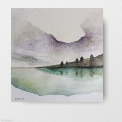 Pejzaż-praca formatu -20/20 cm .